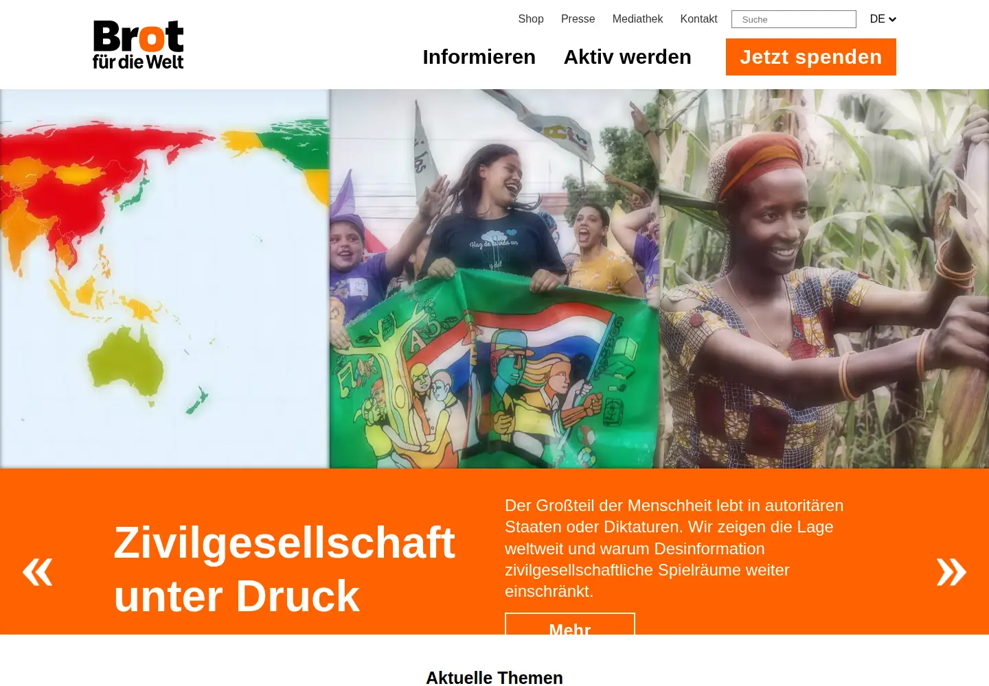 Captured homepage of eed.de in the current scan