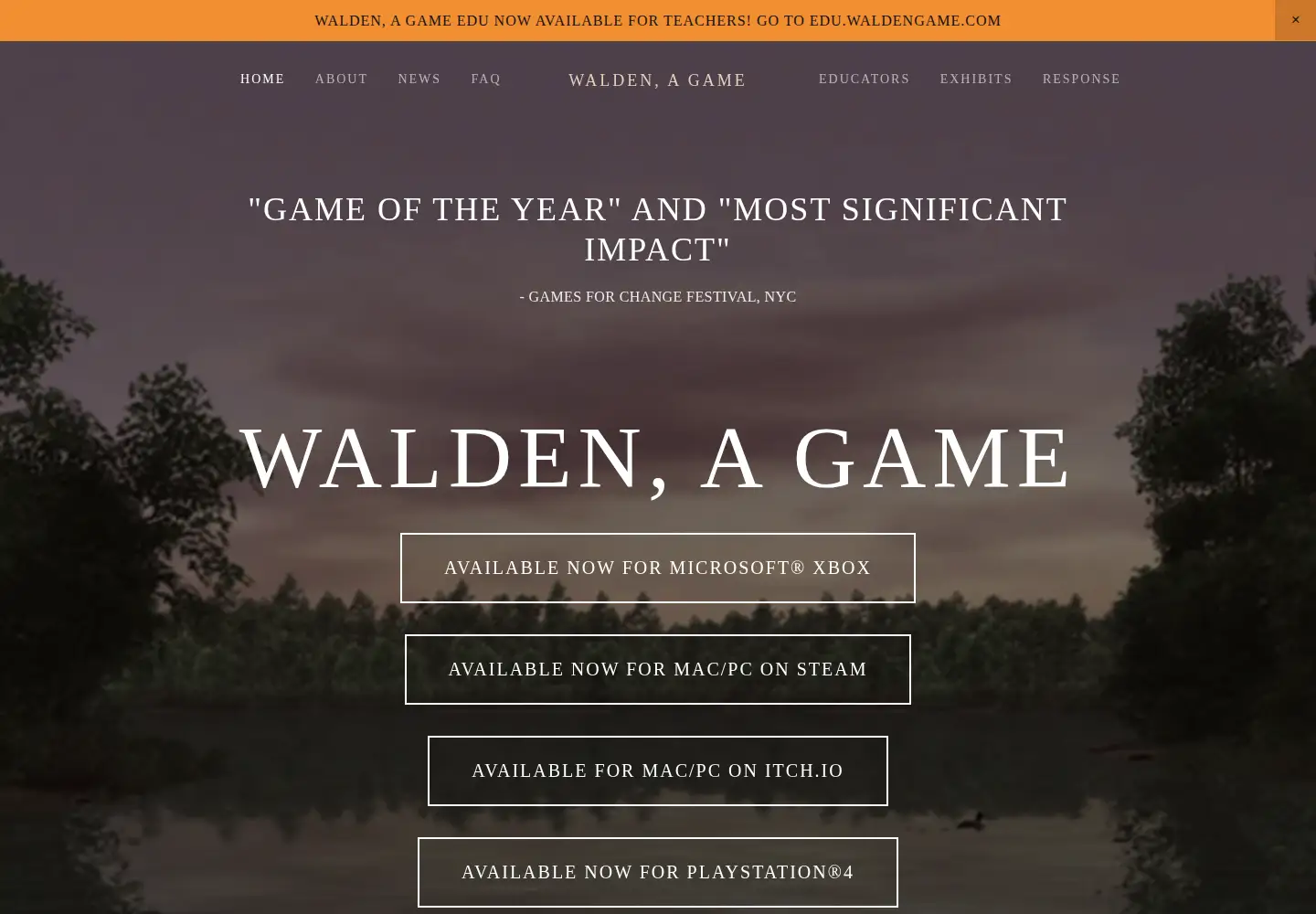 Screenshot of waldengame.com
