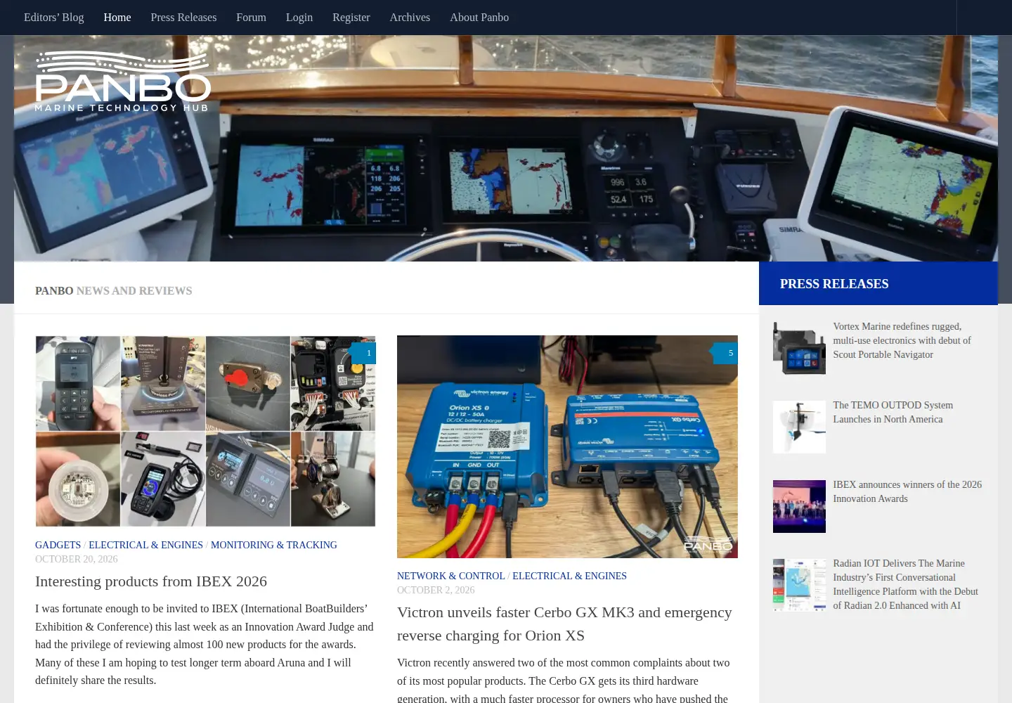 Screenshot of panbo.com