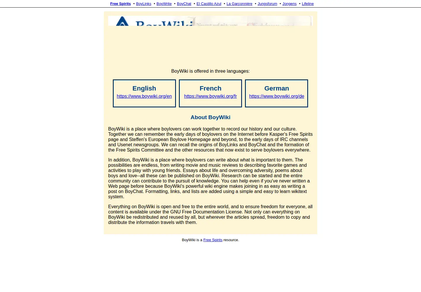 Screenshot of boywiki.org