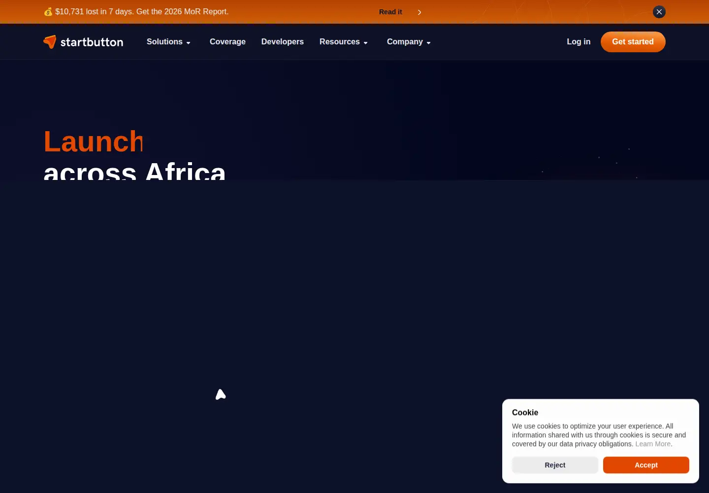 Screenshot of startbutton.africa