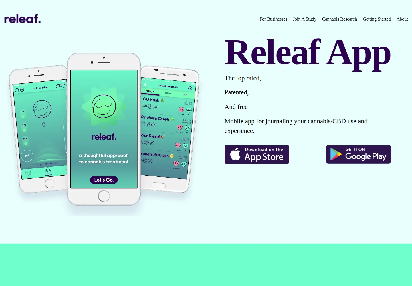 Screenshot of releafapp.com