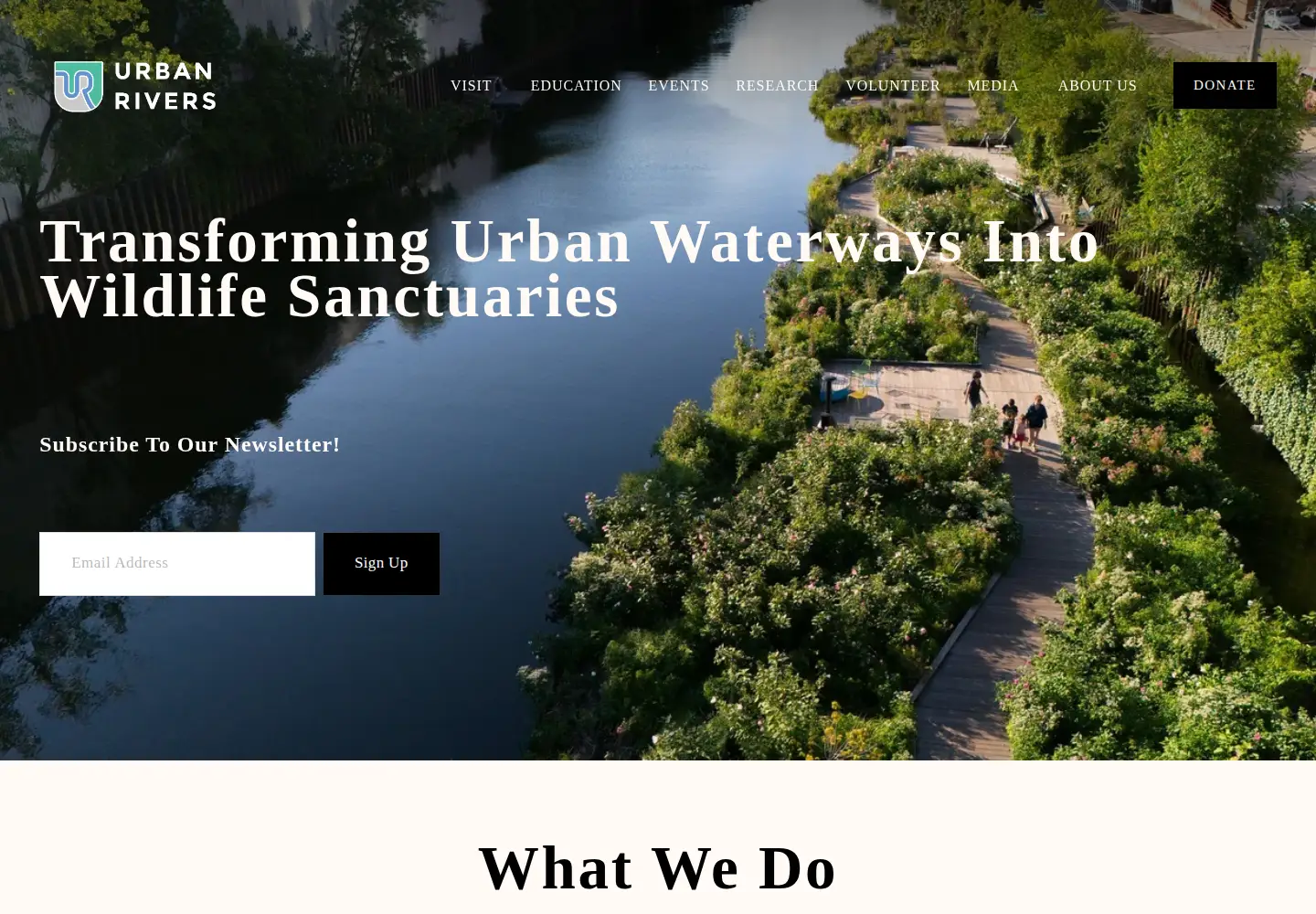 Screenshot of urbanriv.org