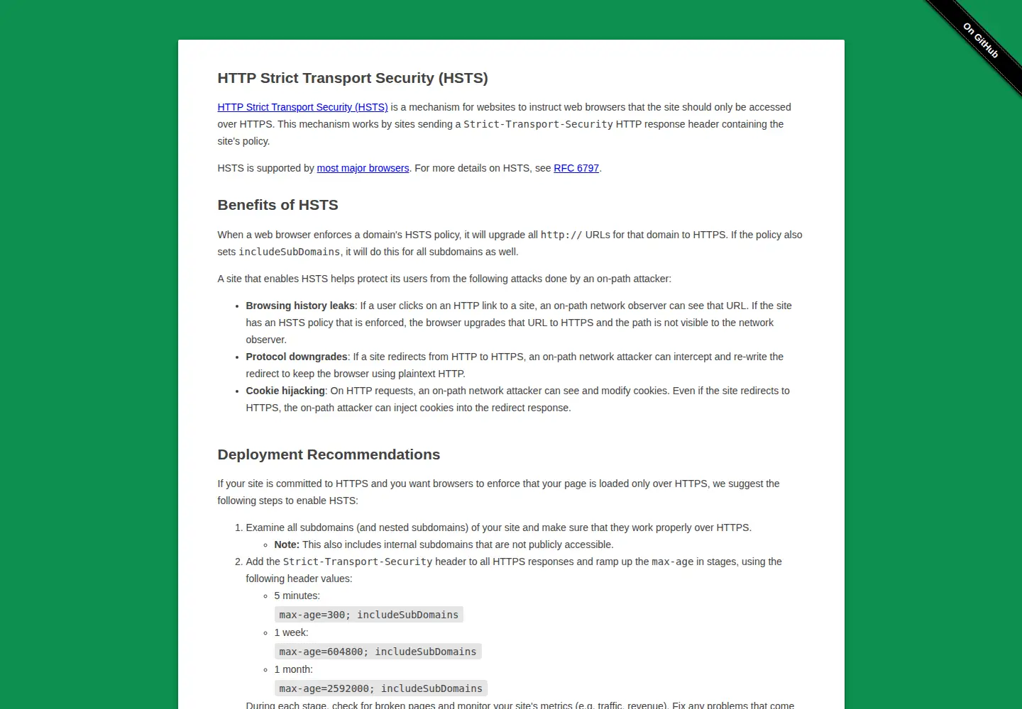 Screenshot of hstspreload.org
