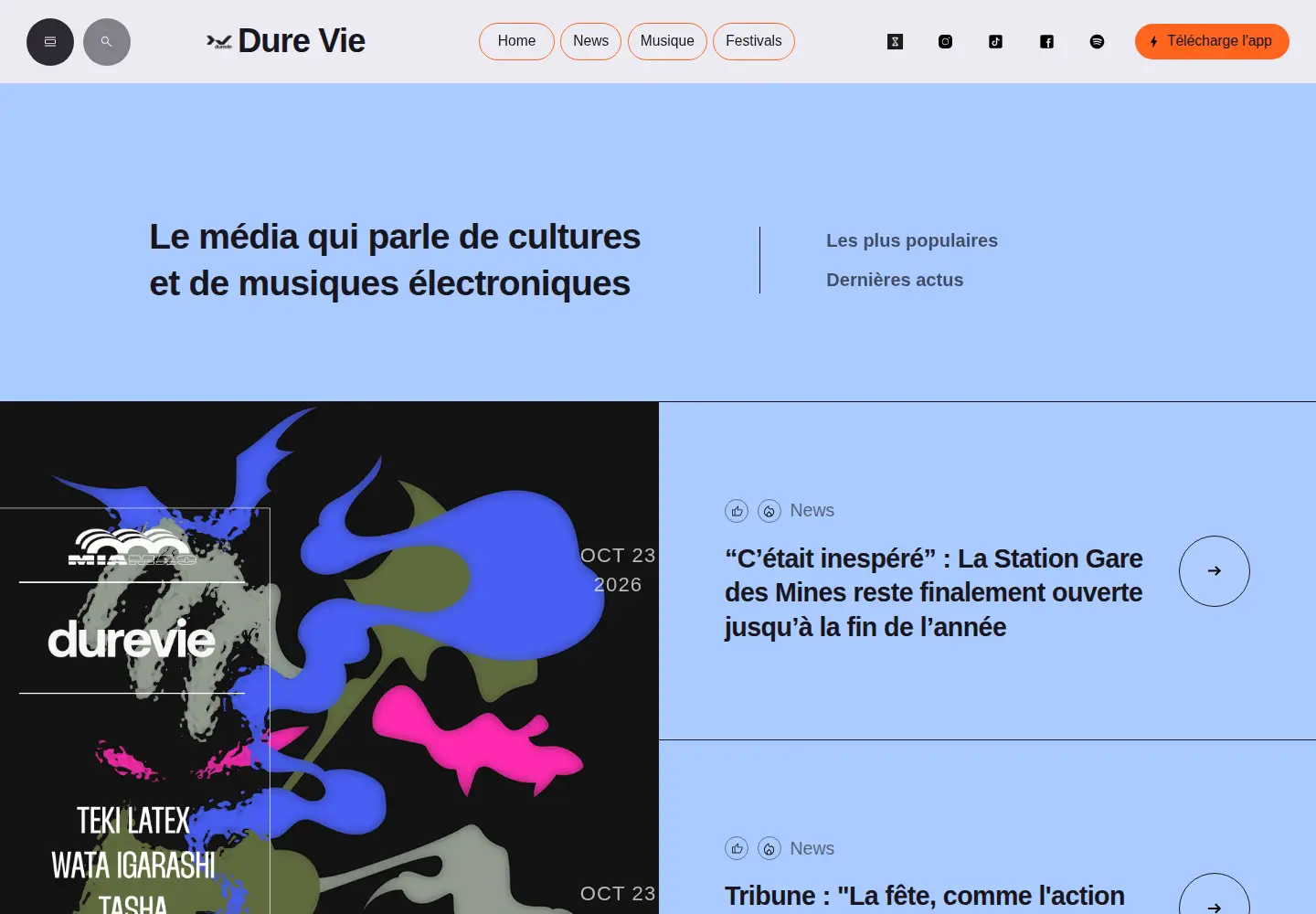 Screenshot of durevie.paris