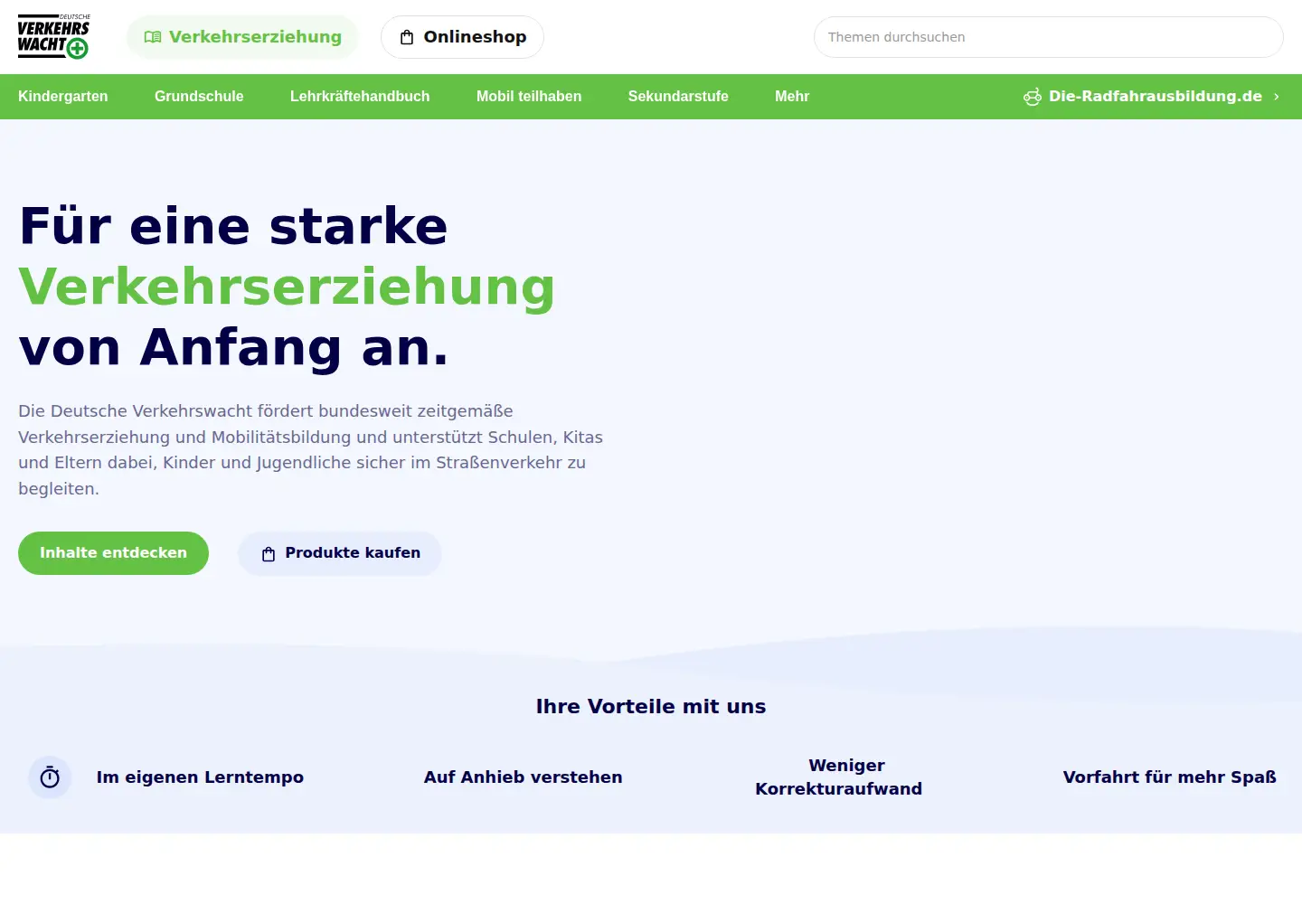 Screenshot of verkehrswacht-medien-service.de
