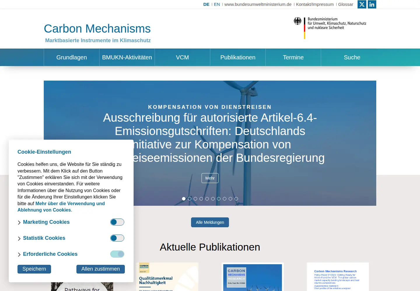 Screenshot of carbon-mechanisms.de