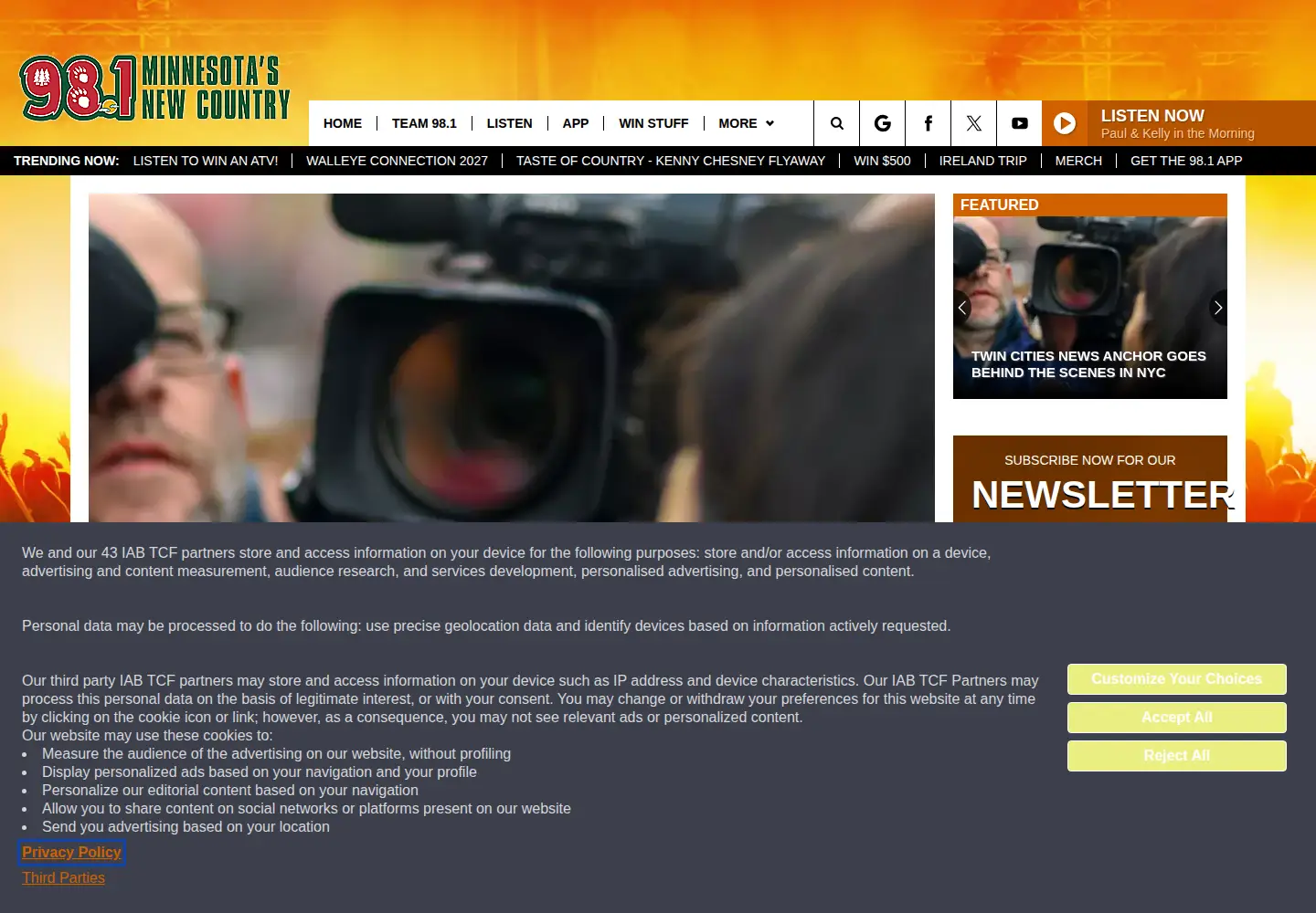 Screenshot of minnesotasnewcountry.com