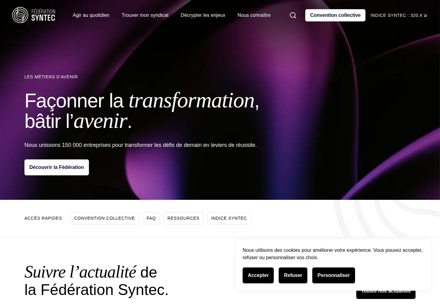 Screenshot of syntec.fr