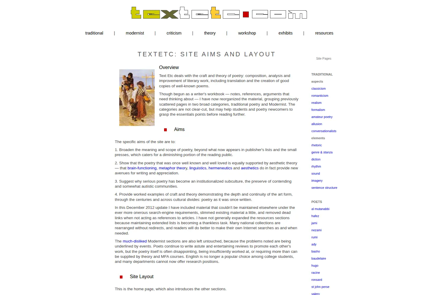 Screenshot of textetc.com