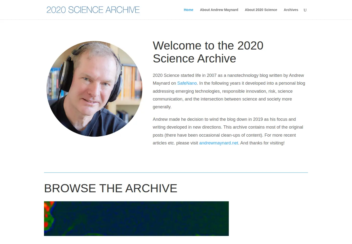 Screenshot of 2020science.org