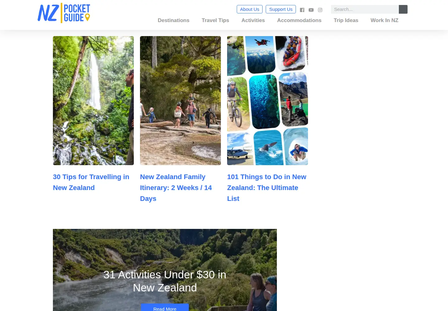 Screenshot of nzpocketguide.com