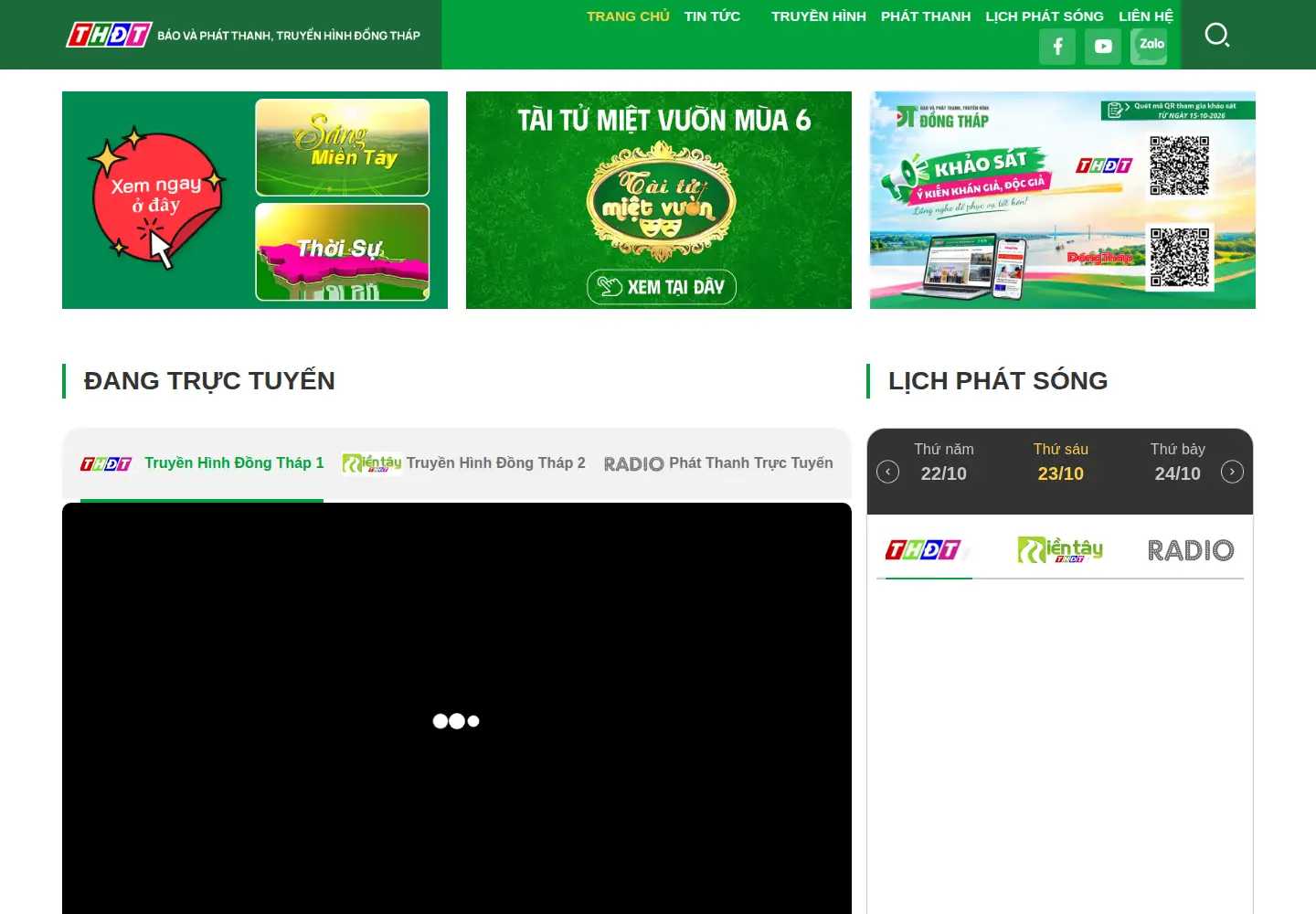 Captured homepage of thdt.vn in the current scan
