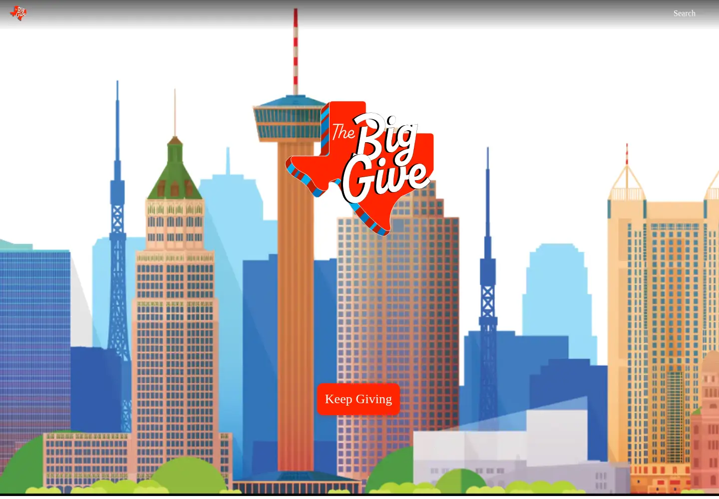 Captured homepage of thebiggivesa.org in the current scan