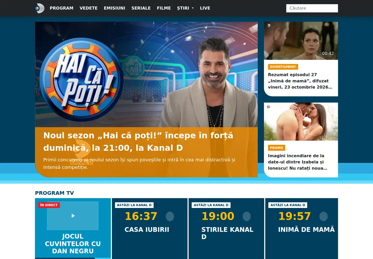 Screenshot of kanald.ro