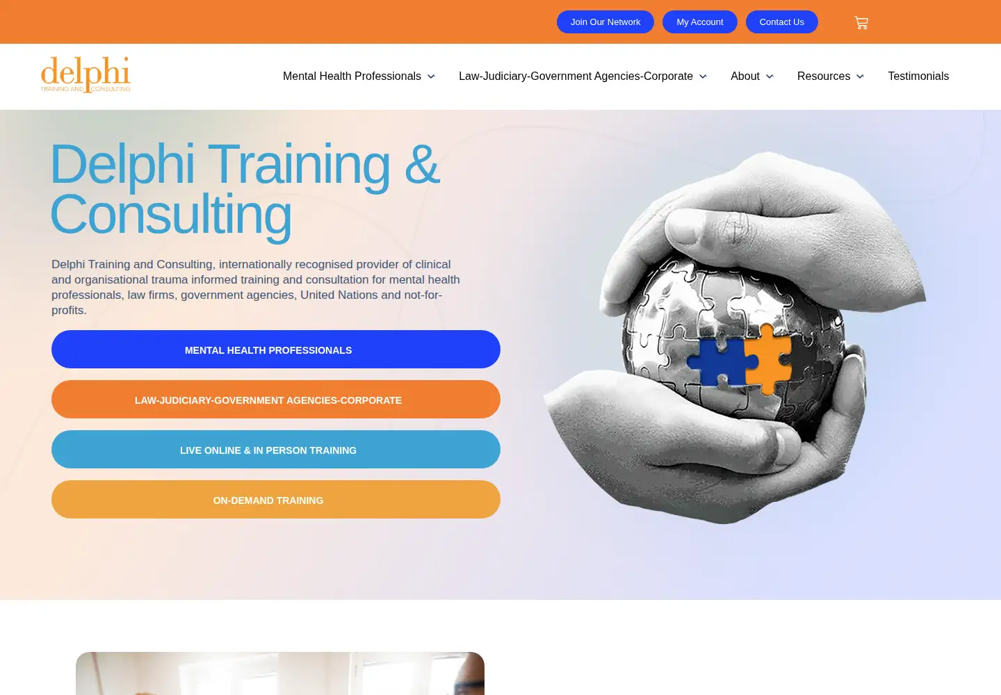 Screenshot of delphicentre.com.au