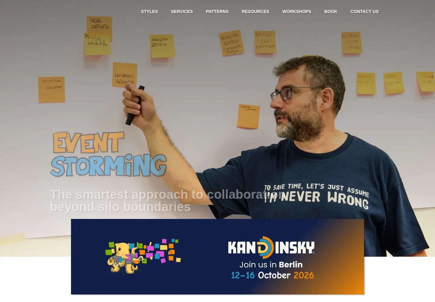 Screenshot of eventstorming.com