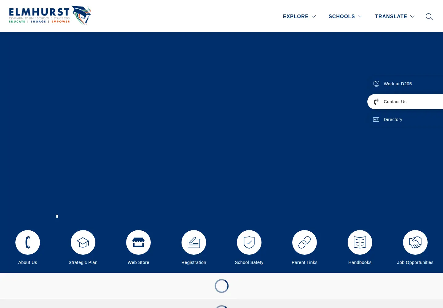 Screenshot of elmhurst205.org