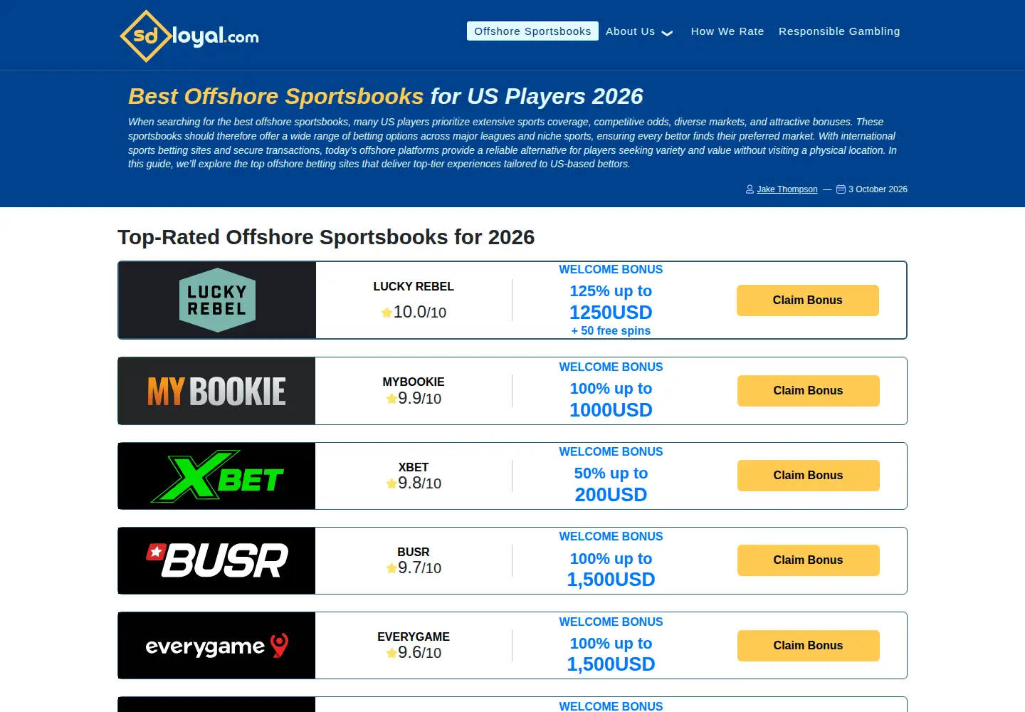 Screenshot of sdloyal.com