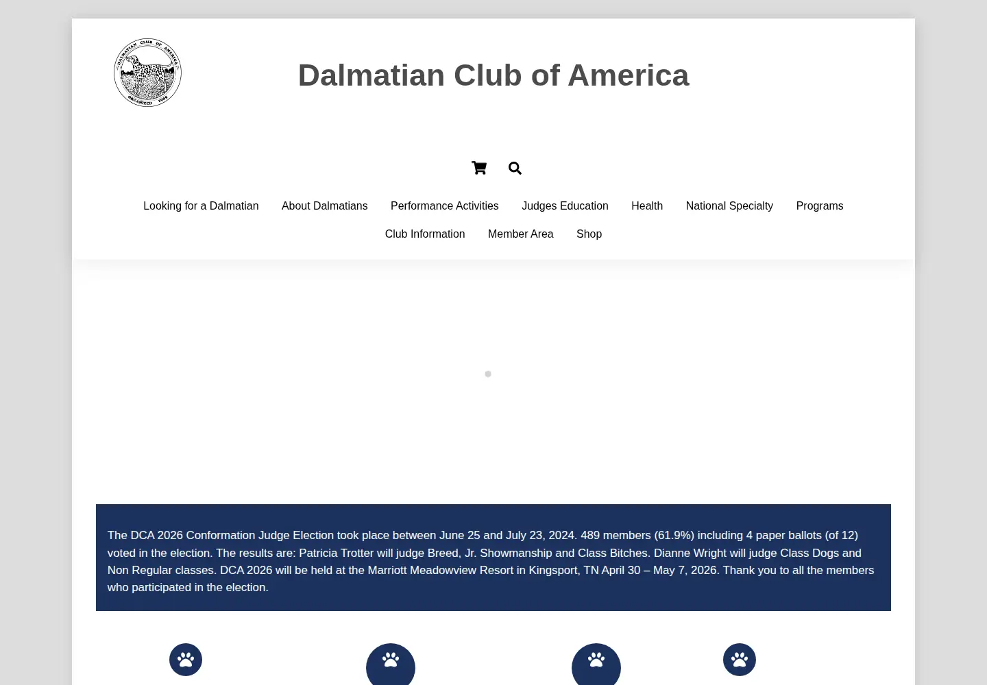 Screenshot of thedca.org