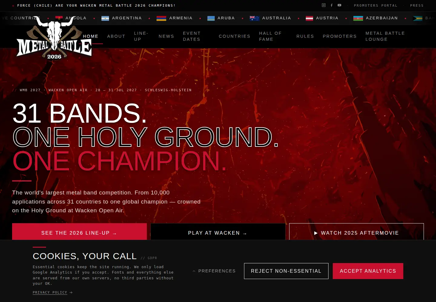 Screenshot of metal-battle.com