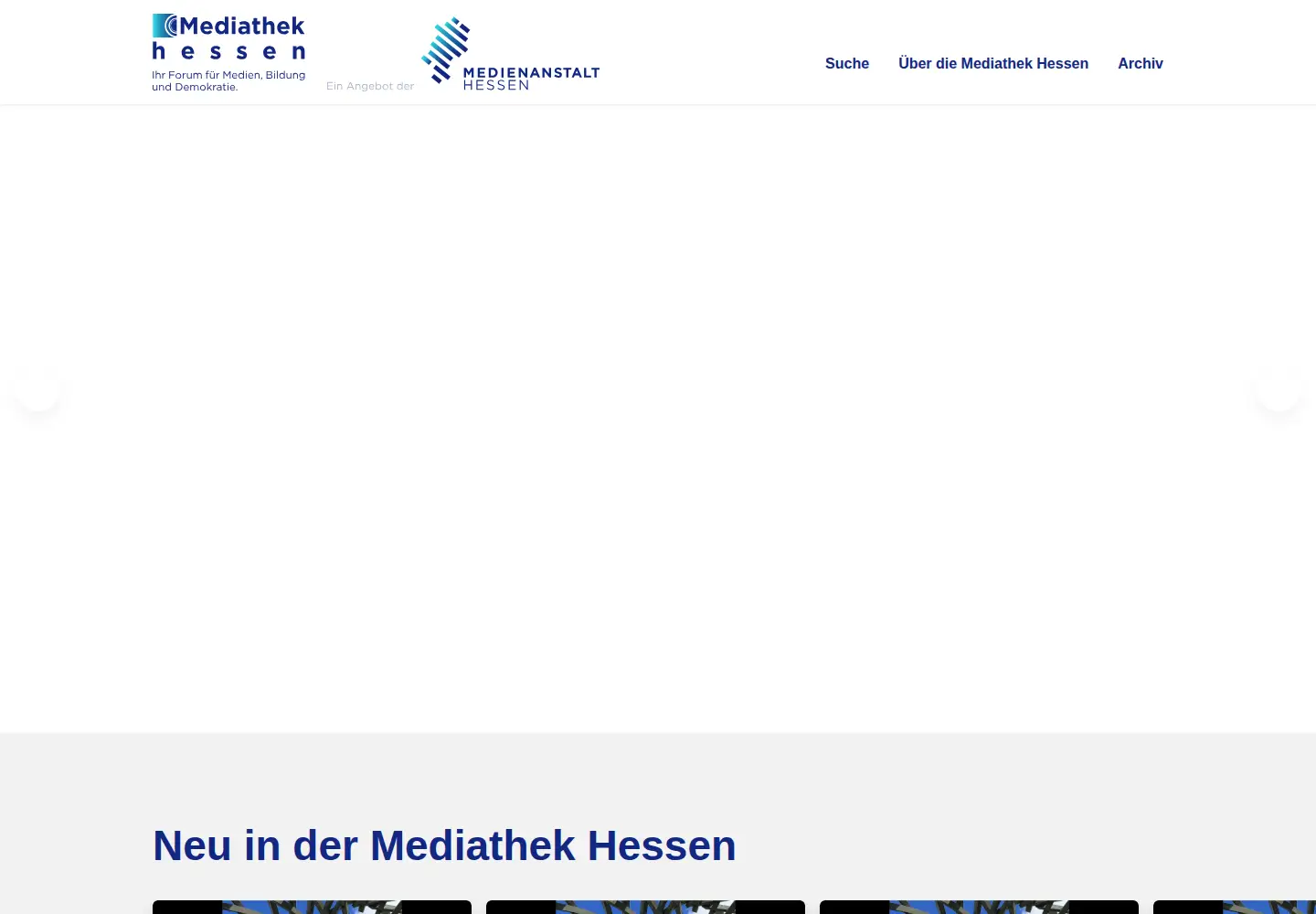 Screenshot of mediathek-hessen.de