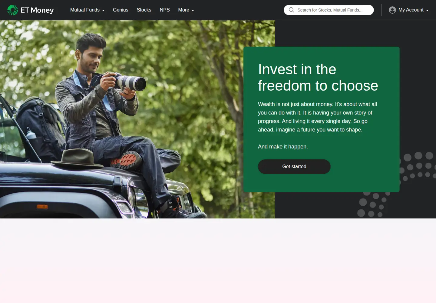 Screenshot of etmoney.com