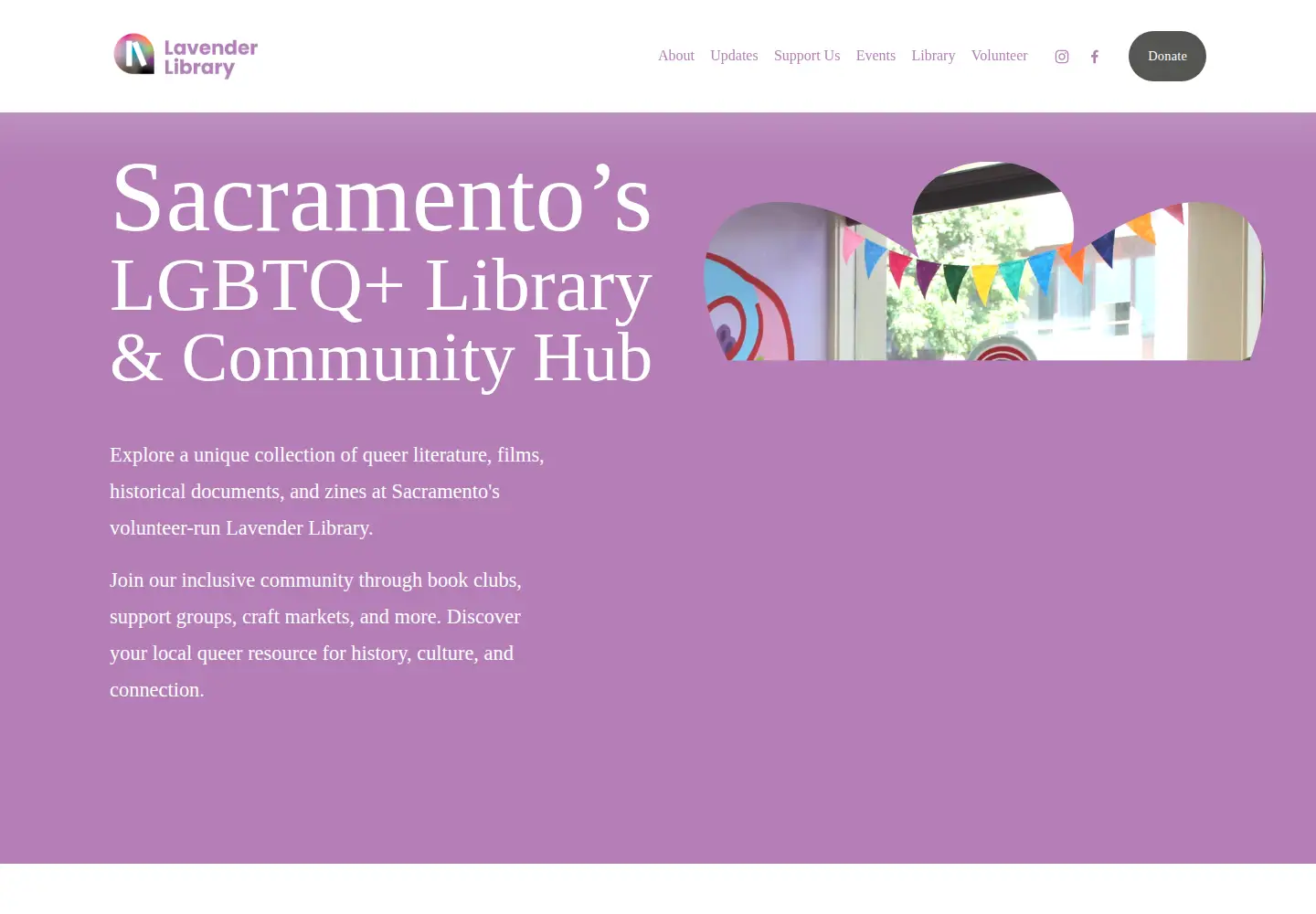 Screenshot of lavenderlibrary.com
