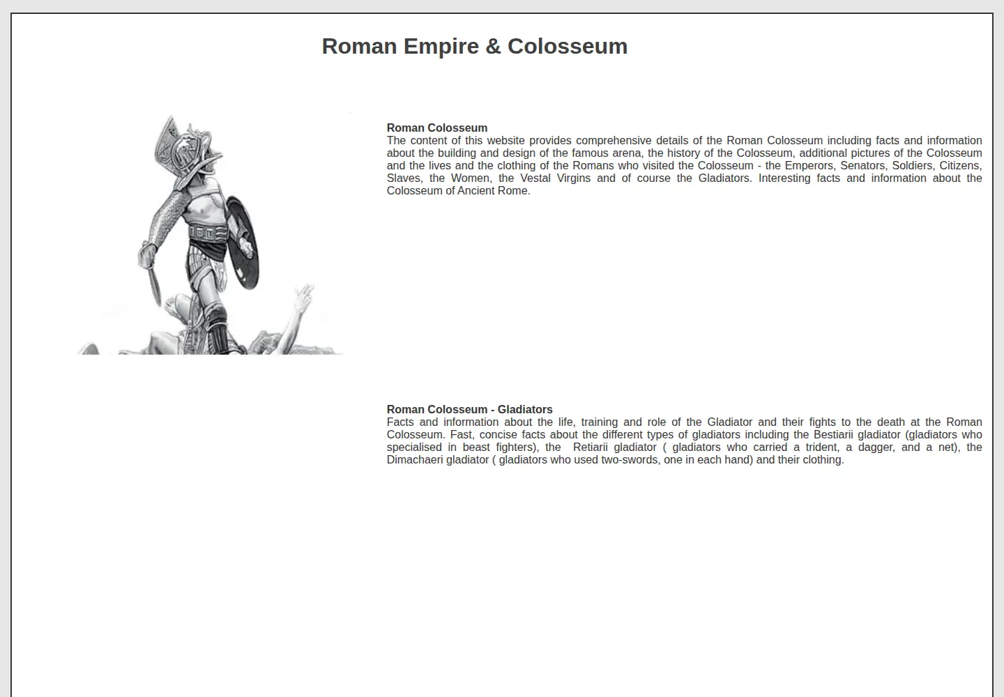 Screenshot of tribunesandtriumphs.org