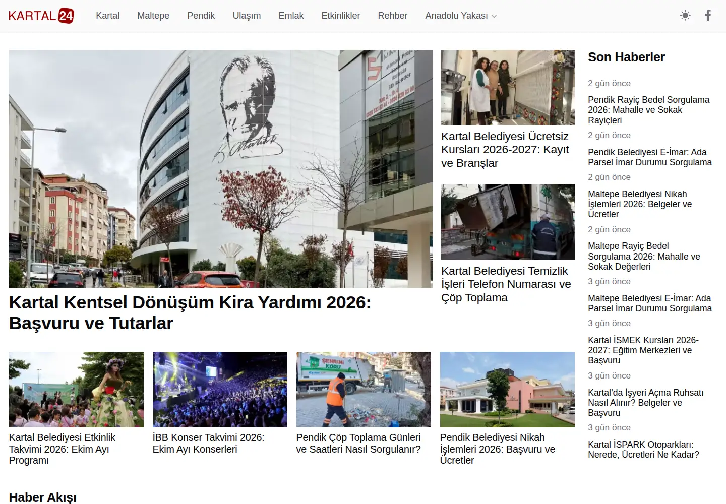 Screenshot of kartal24.com