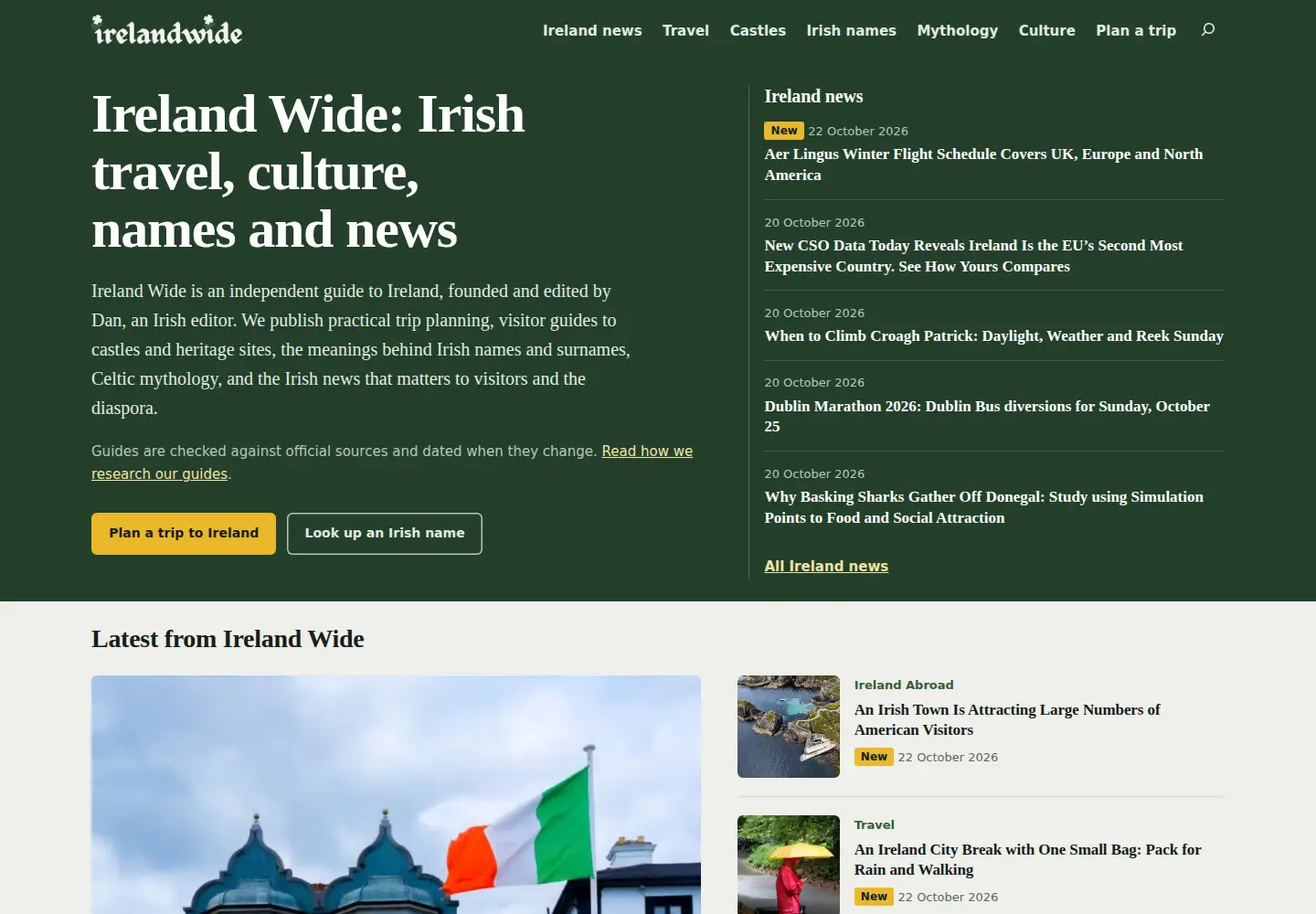 Screenshot of irelandwide.com