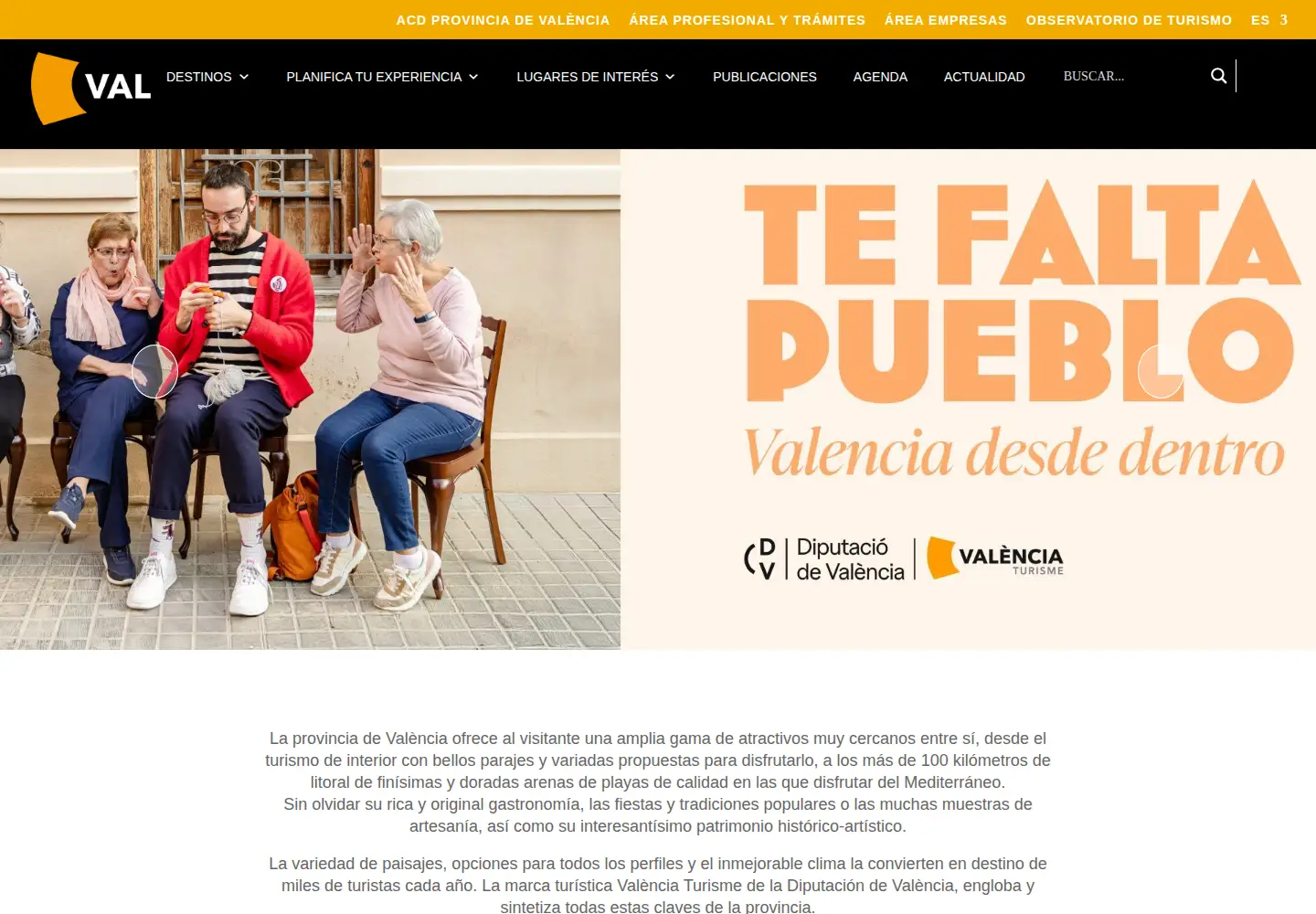 Screenshot of valenciaturisme.org