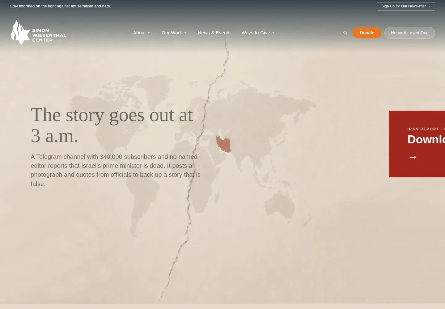 Screenshot of wiesenthal.org