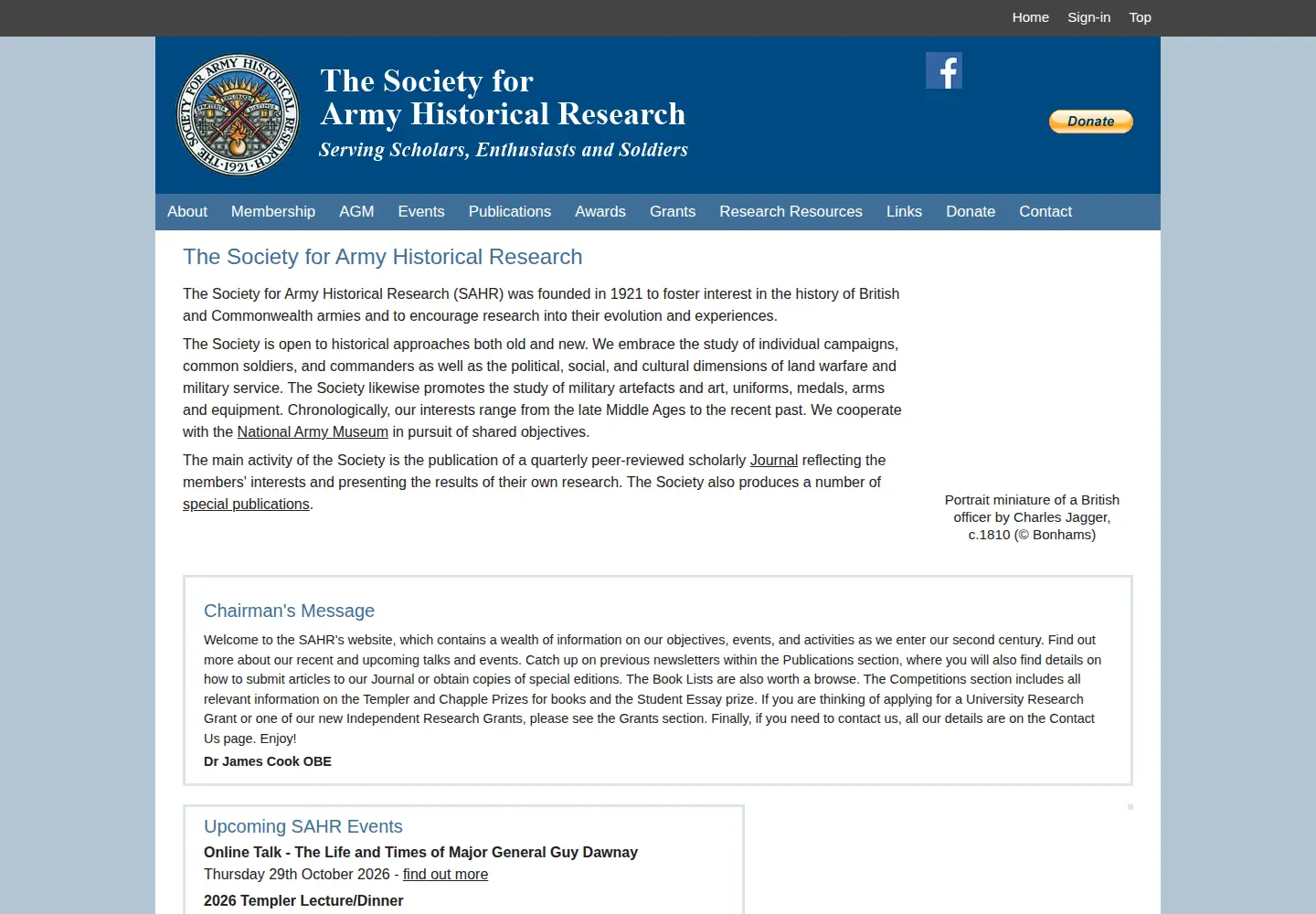Screenshot of sahr.org.uk