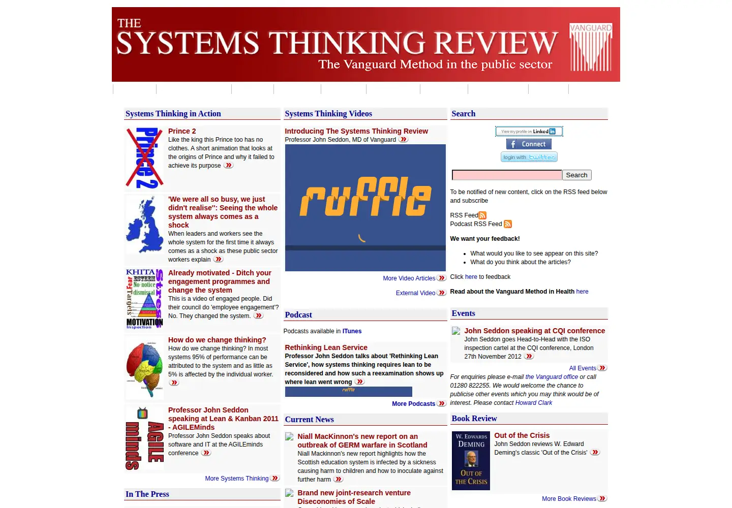 Captured homepage of thesystemsthinkingreview.co.uk in the current scan