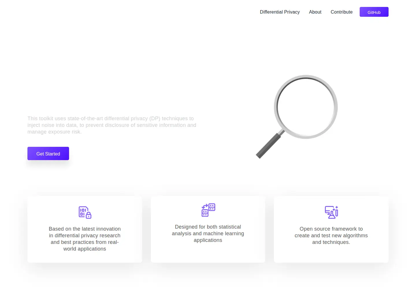 Captured homepage of smartnoise.org in the current scan