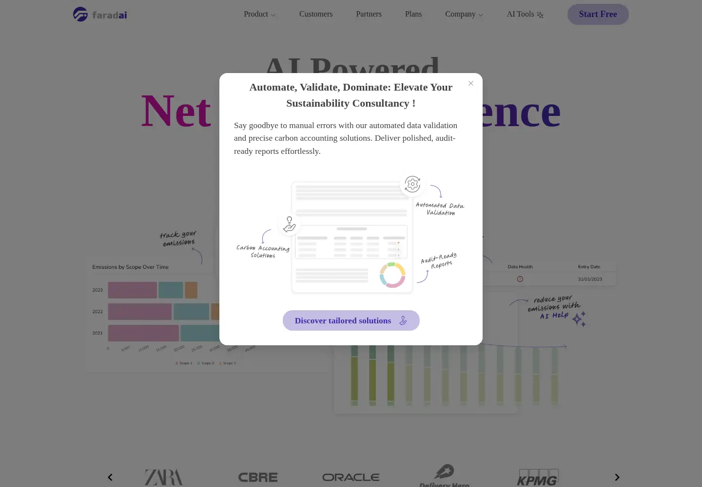 Screenshot of faradai.ai