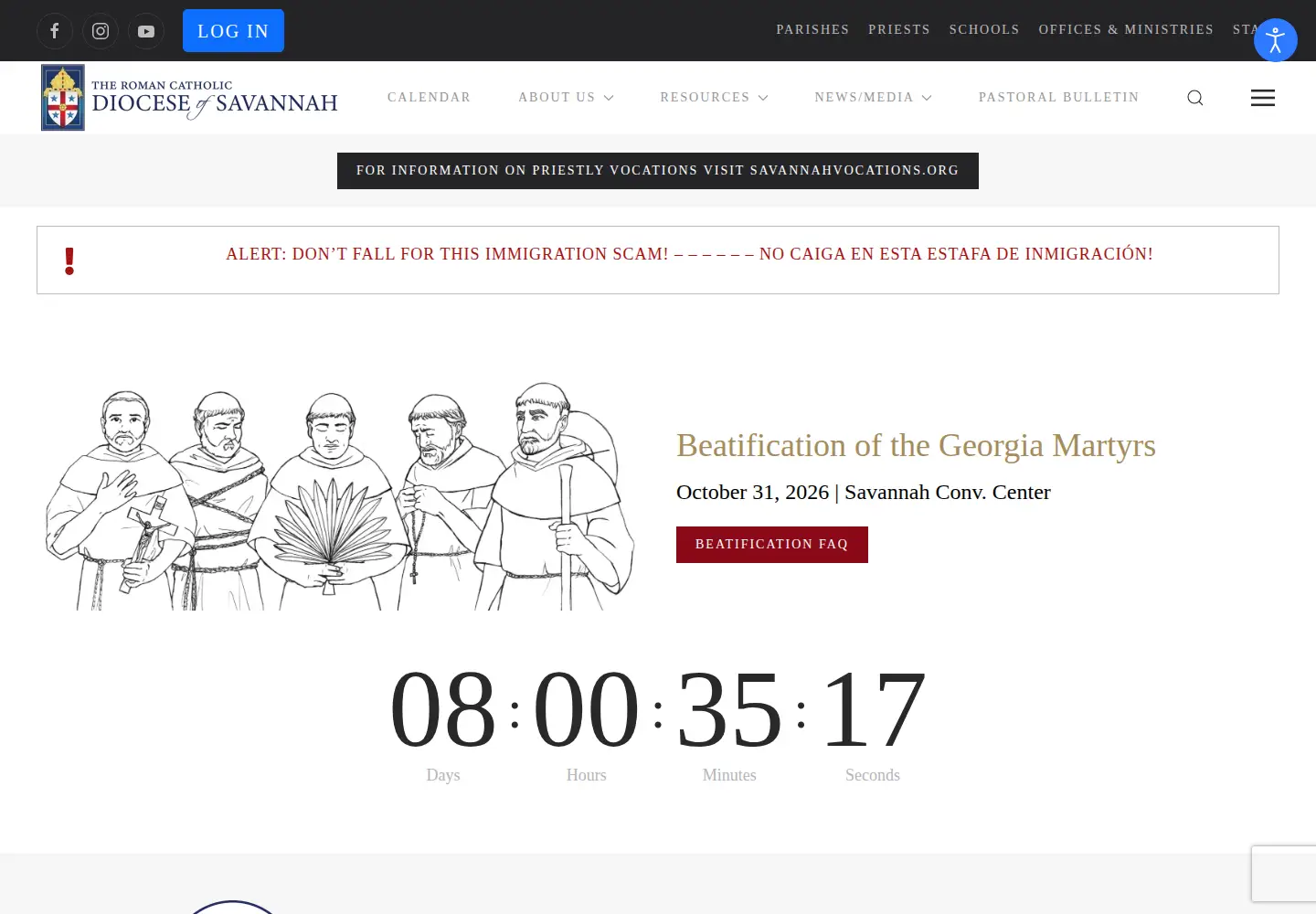 Screenshot of diosav.org