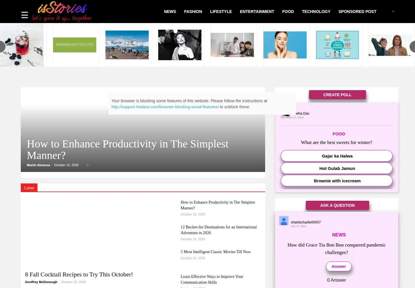 Screenshot of isstories.com