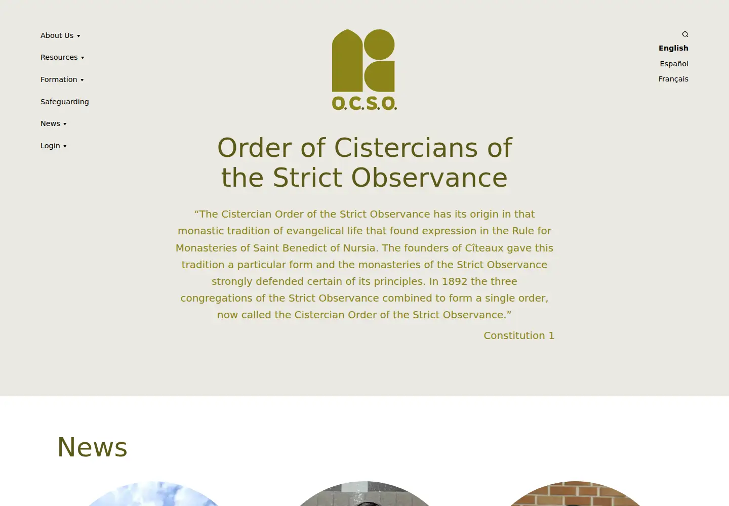 Captured homepage of ocso.org in the current scan