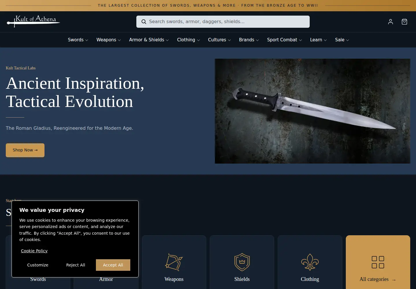 Screenshot of kultofathena.com