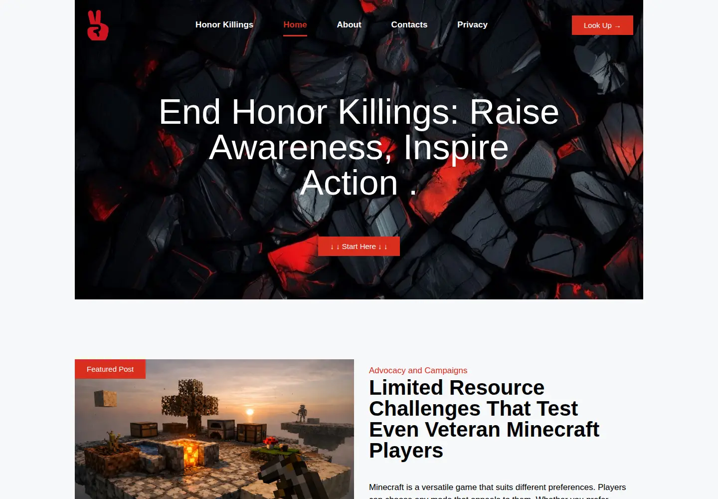 Screenshot of stophonourkillings.com