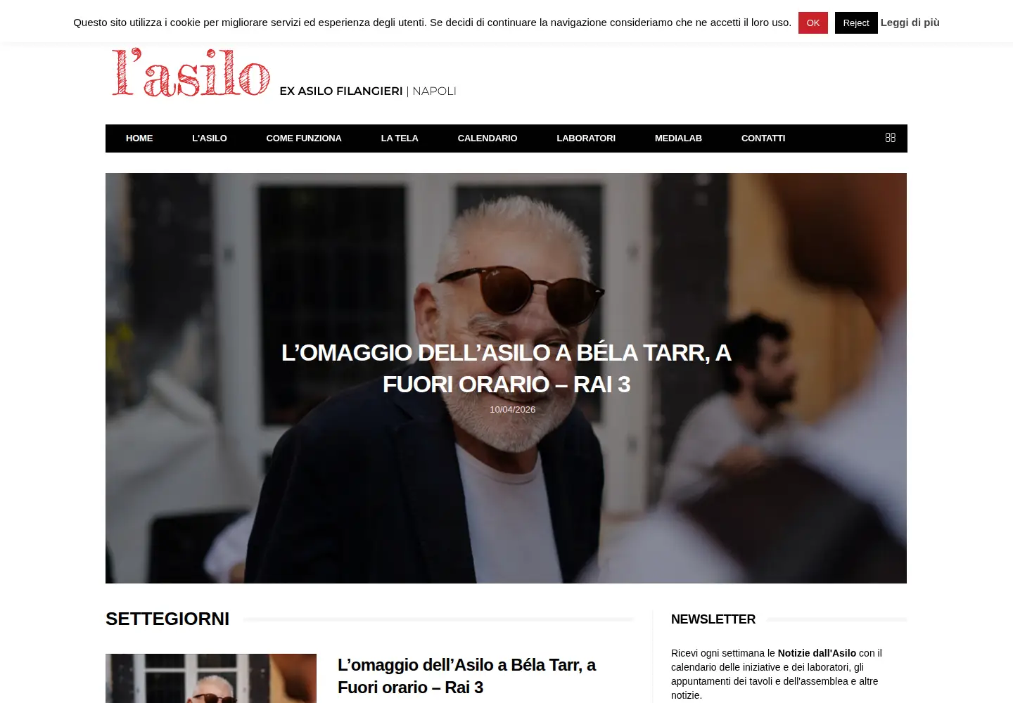 Captured homepage of exasilofilangieri.it in the current scan