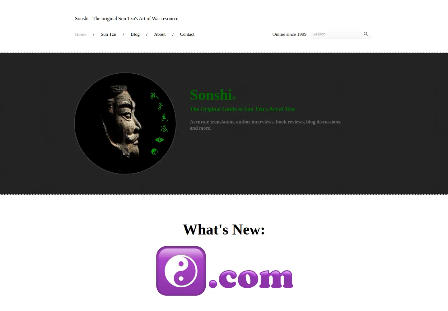 Screenshot of sonshi.com