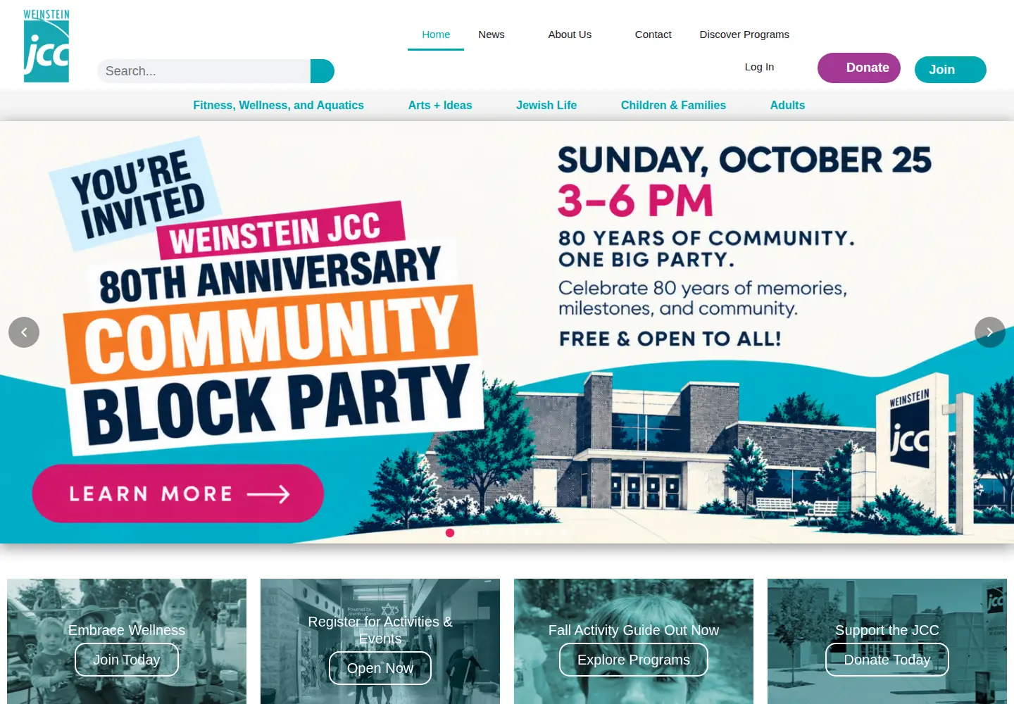 Screenshot of weinsteinjcc.org
