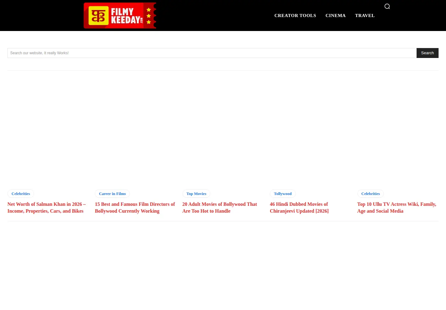 Screenshot of filmykeeday.com
