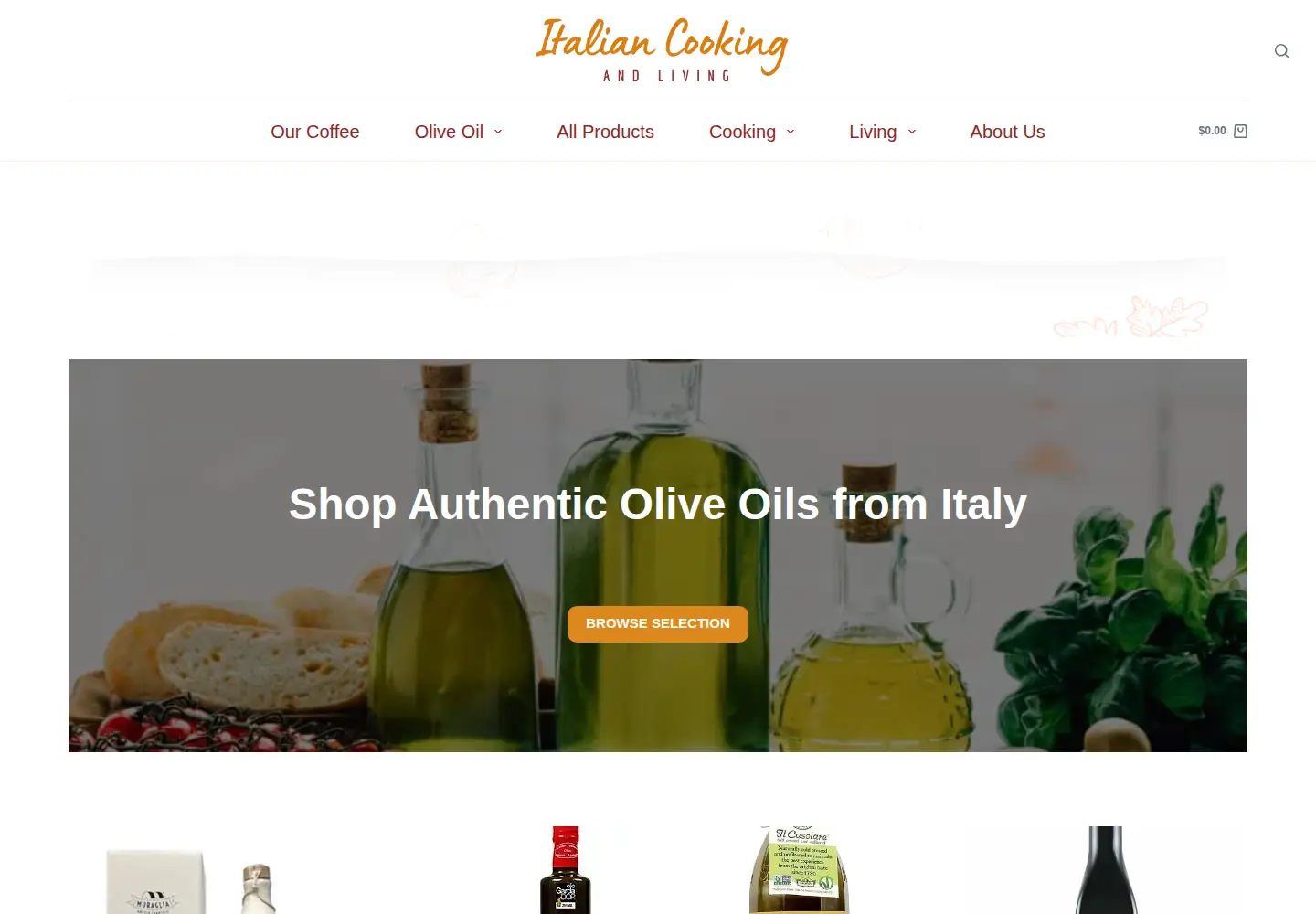 Screenshot of italiancookingandliving.com