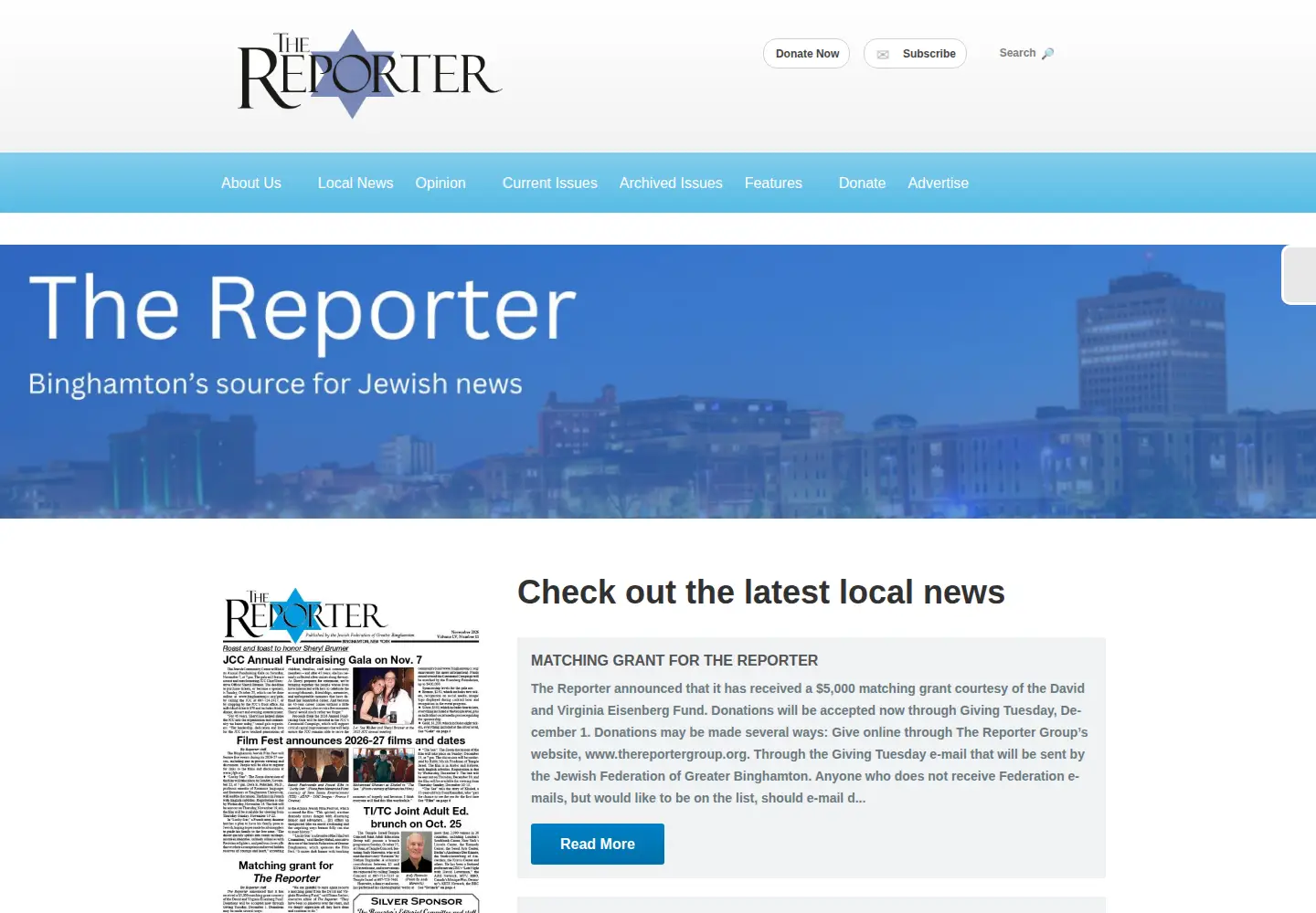 Screenshot of thereportergroup.org