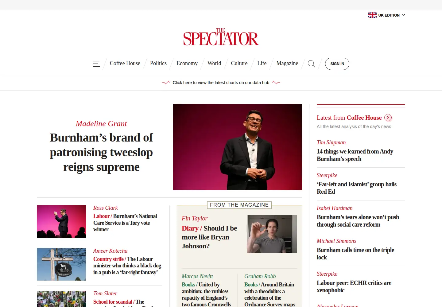 Screenshot of spectator.co.uk