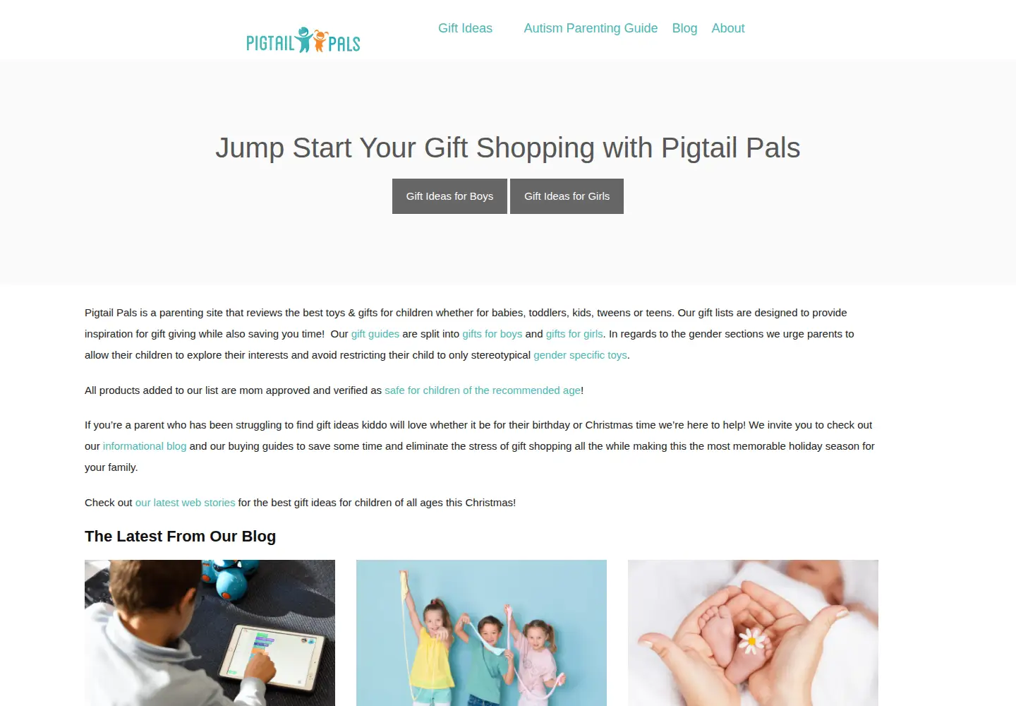Screenshot of pigtailpals.com
